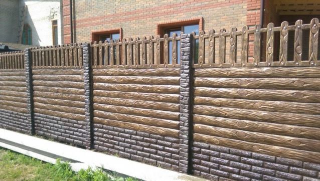 бетонный забор для палисадника