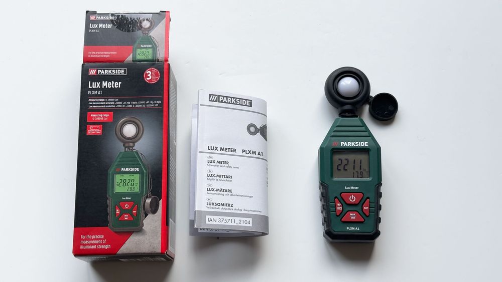 Luksomierz Parkside PLXM A1 do pomiaru natężenia