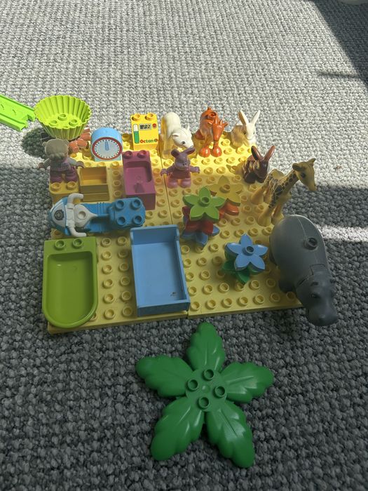 Lego Duplo pociag elektryczy, smieciarka, zoo - zestaw xxl