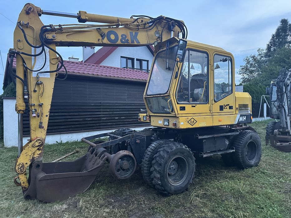 Koparka O&K mh4 dwudrożna kolejowa zamiana na auto