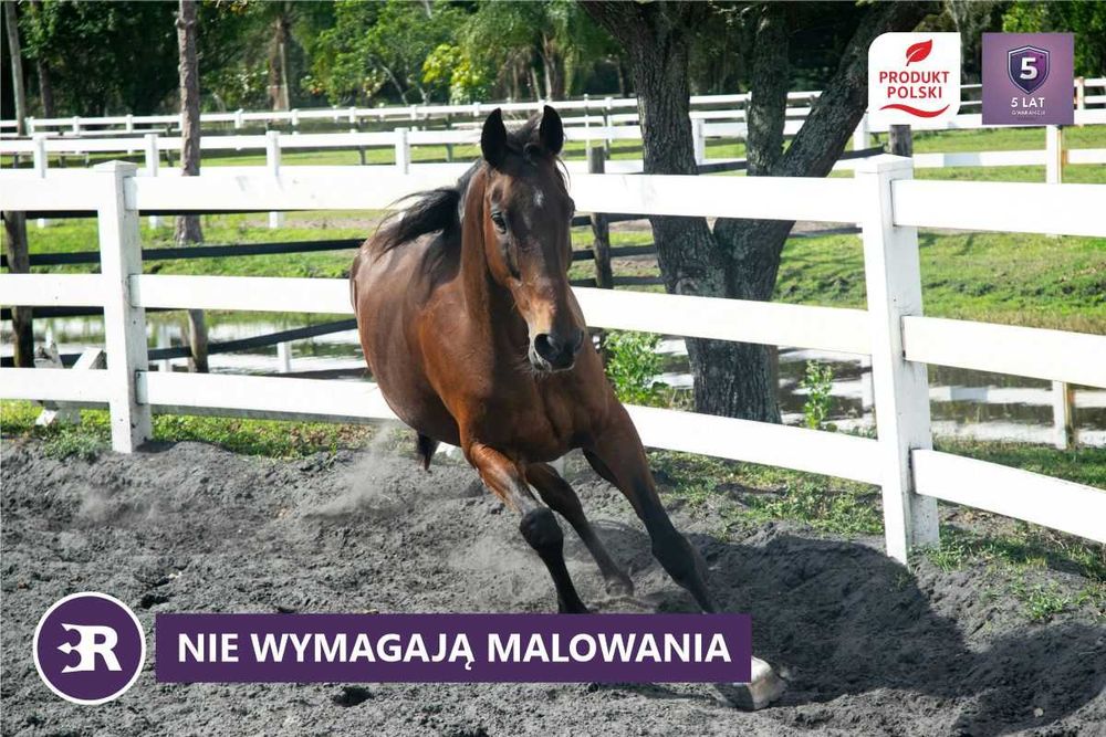 Ogrodzenie PCV TEXAS III - 3 poprzeczki, 5 LAT GWARANCJI