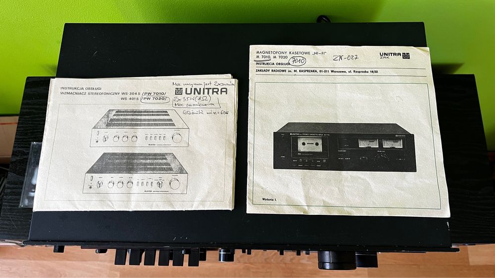 Zestaw stereo Unitra wzmacniacz WS304S deck M7010