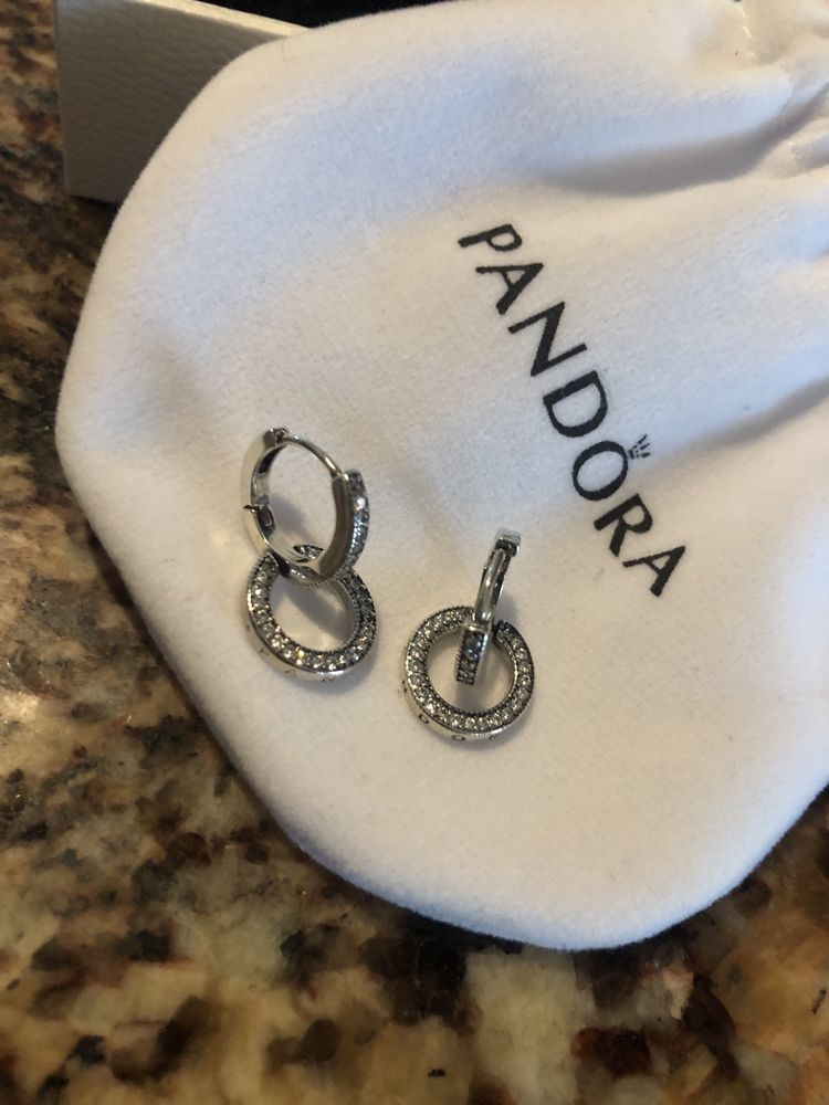 Brincos pandora com duas argolas