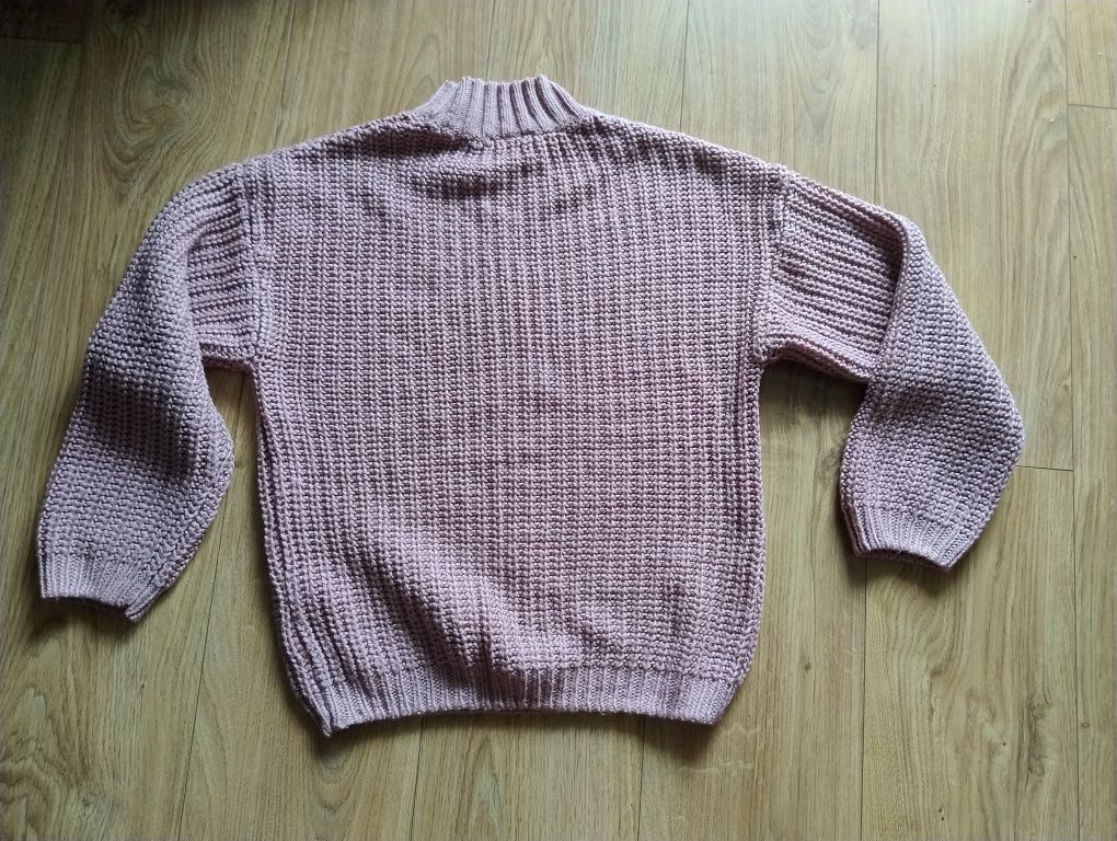 Różowy damski sweter