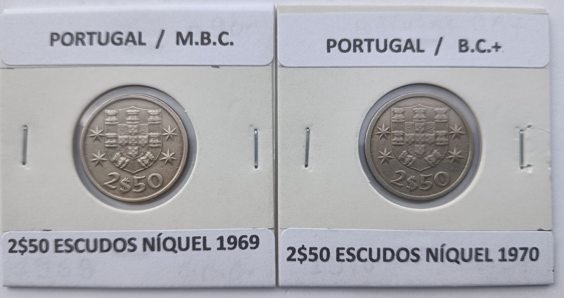 Moedas da 2ª República Portuguesa de 2$50 escudos ( Níquel )