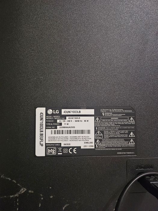 Телевізор LG бу 43 з інтернетом