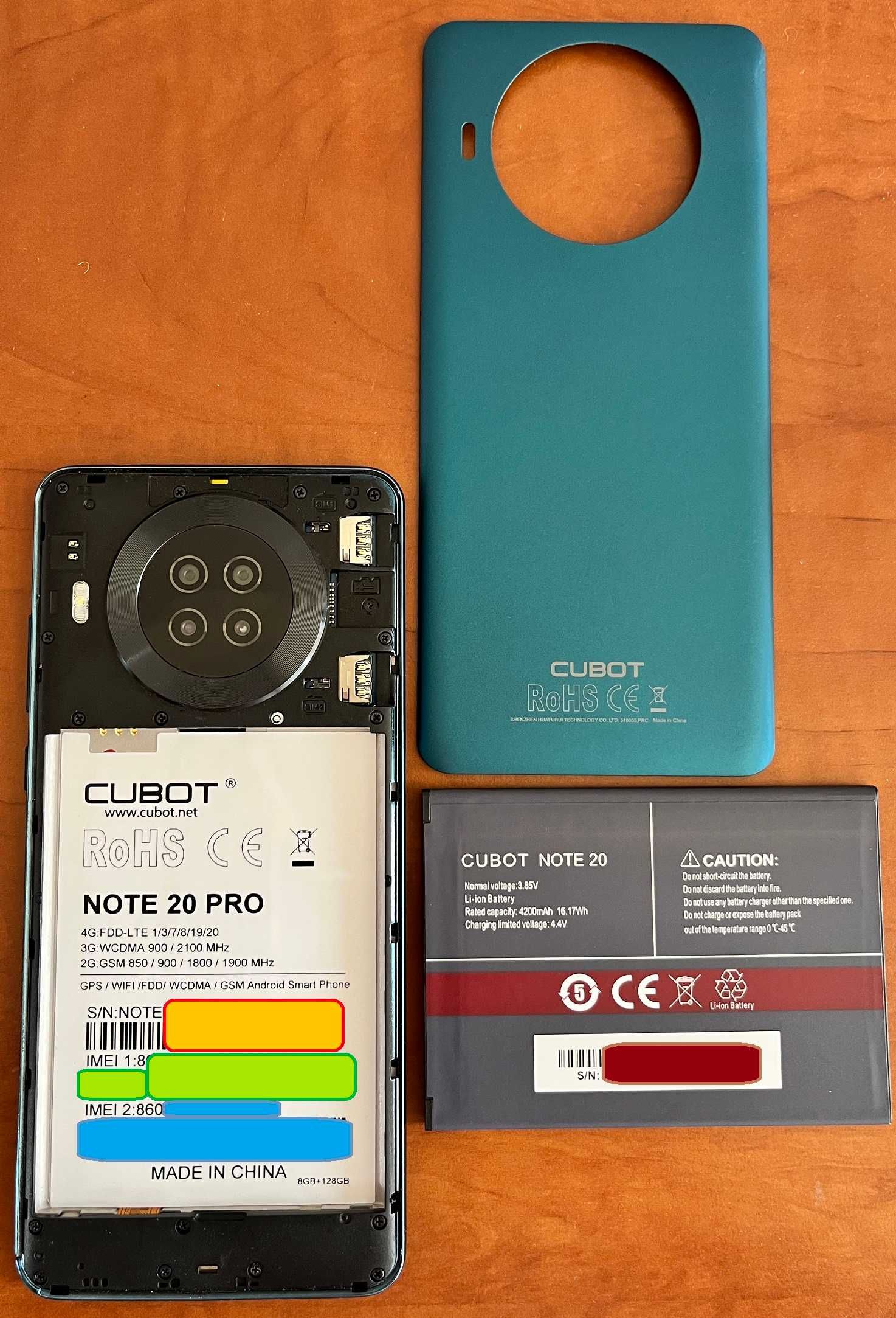 Cubot Note 20 Pro 8GB RAM 128GB 8rdzeni 6,52" android smartfon