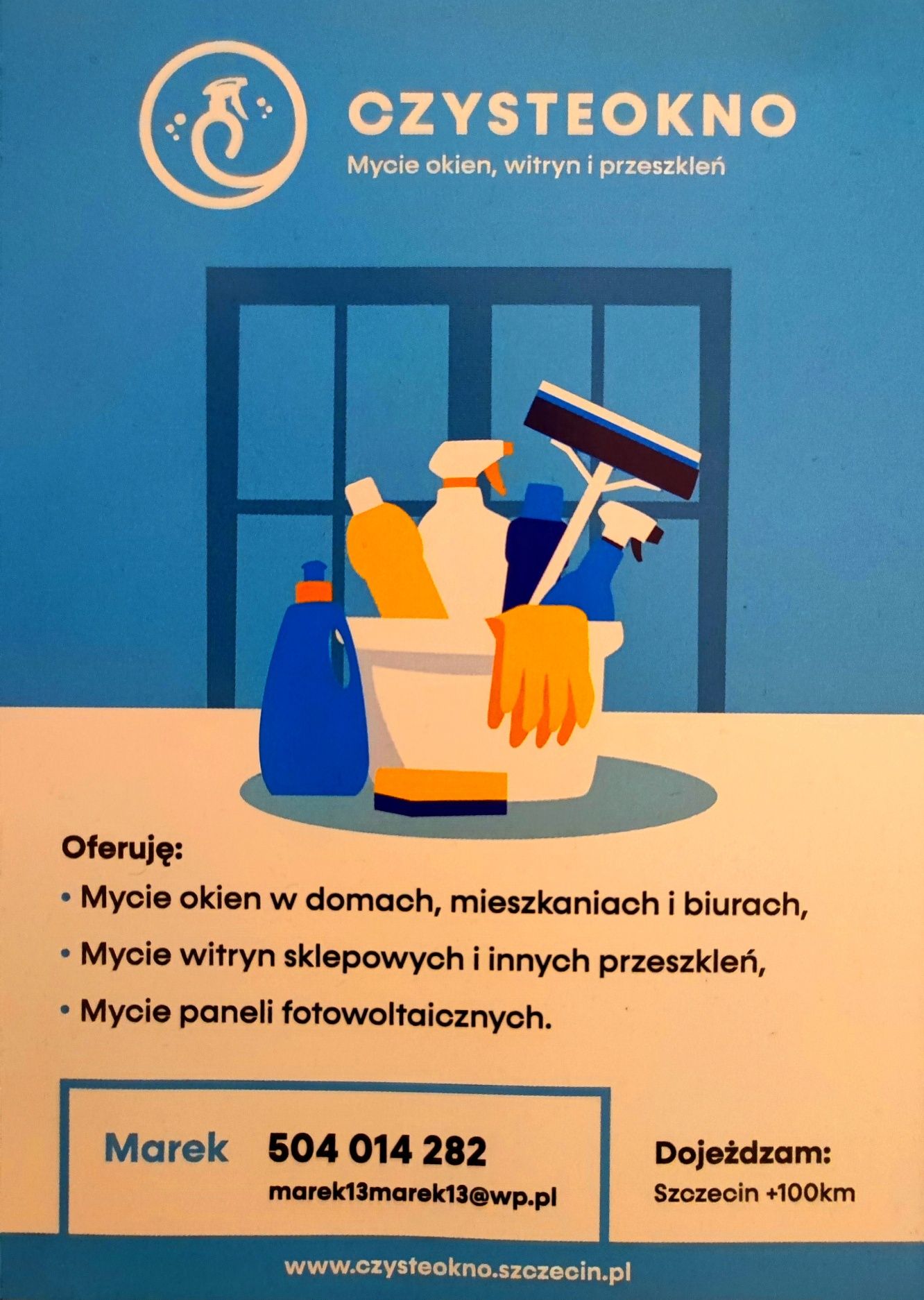 Mycie okien , witryn sklepowych przeszkleń innych powierzchni szklanyc