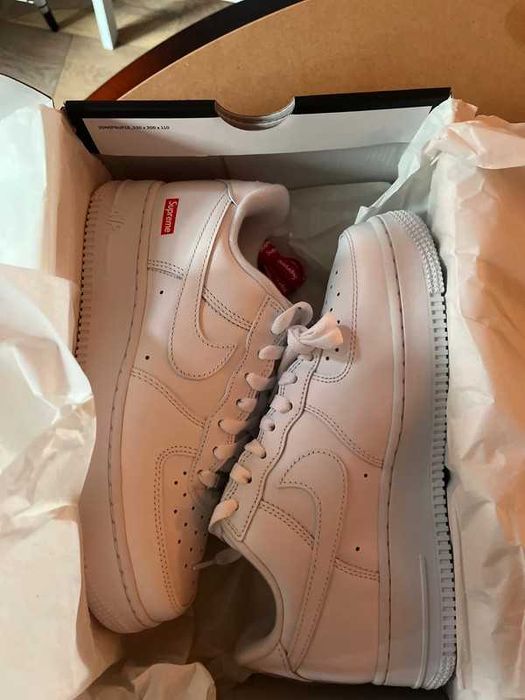 "Buty koszykówki "Nike_Air_Force_1_Low_Supreme_White R.44