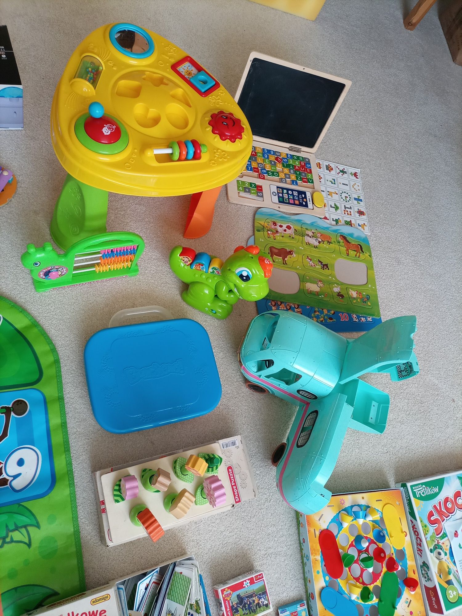 Cymbałki stolik gry puzzle tablicz tor pojazdy zoo skoczki klasy rzepy