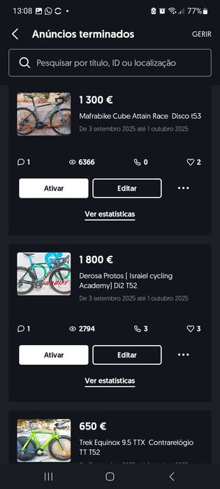 Bicicletas de estrada carbono oportunidades