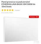 Grzejnik lava-basi panelowy na prąd 500w