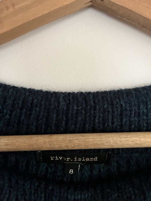 Morski Sweter Damski Dzianinowy Półgolf River Island S/M/L