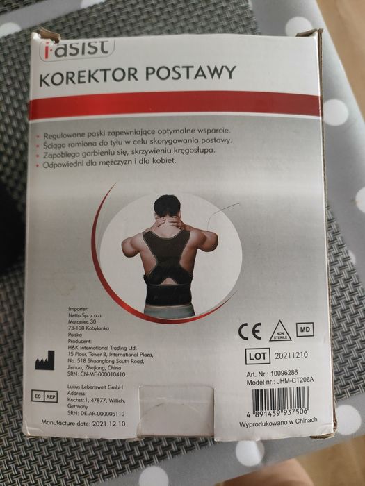 Nowy korektor postawy rozmiar S/M talia 60-80