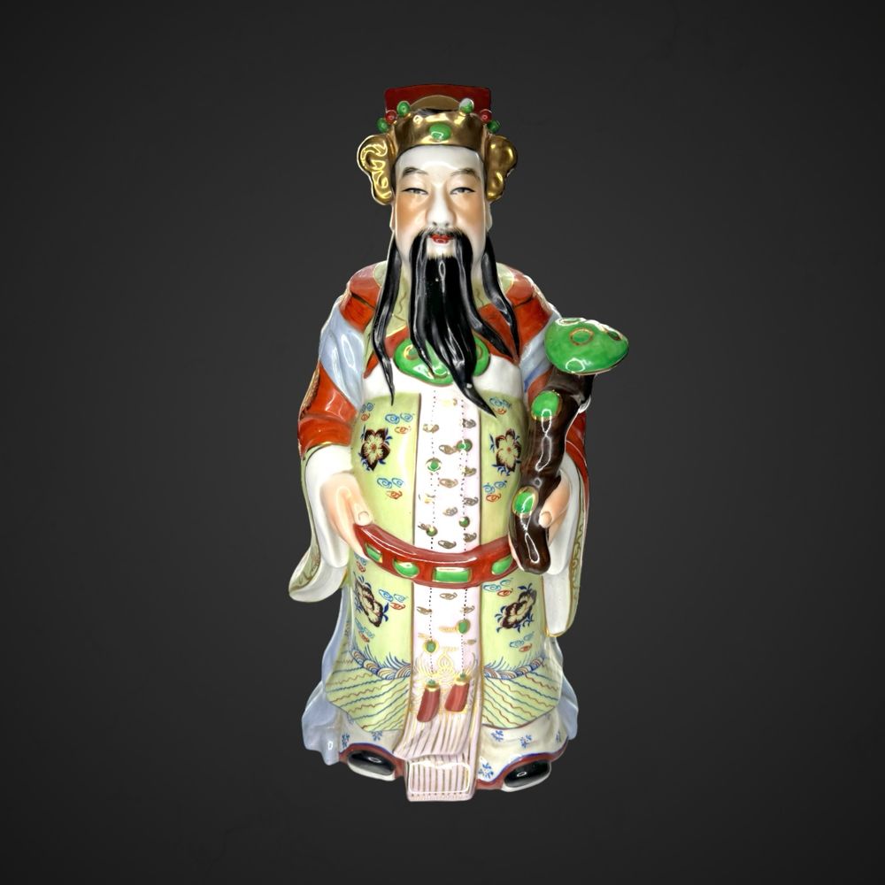 Chińska ceramiczna figurka LuXing Bóg kariery B41/40911