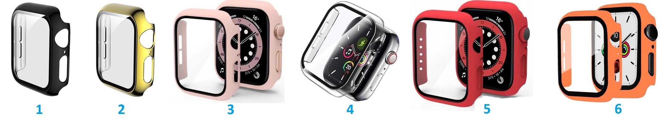 Etui + Szkło do Apple Watch 4/5/6/SE 40mm|KOLORY