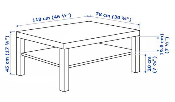 Mesa de sala "IKEA - Lack cor preta 118x78 cm