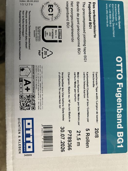 Taśma rozprężna do cieplego montażu OTTO