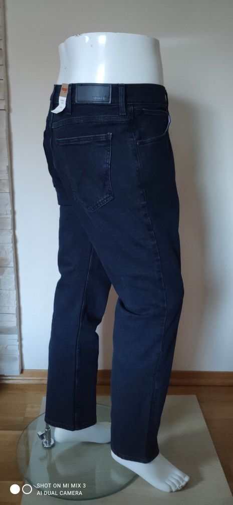 Wrangler Regular Blue Black męskie jeansy rozm 34/32 jak 35/32