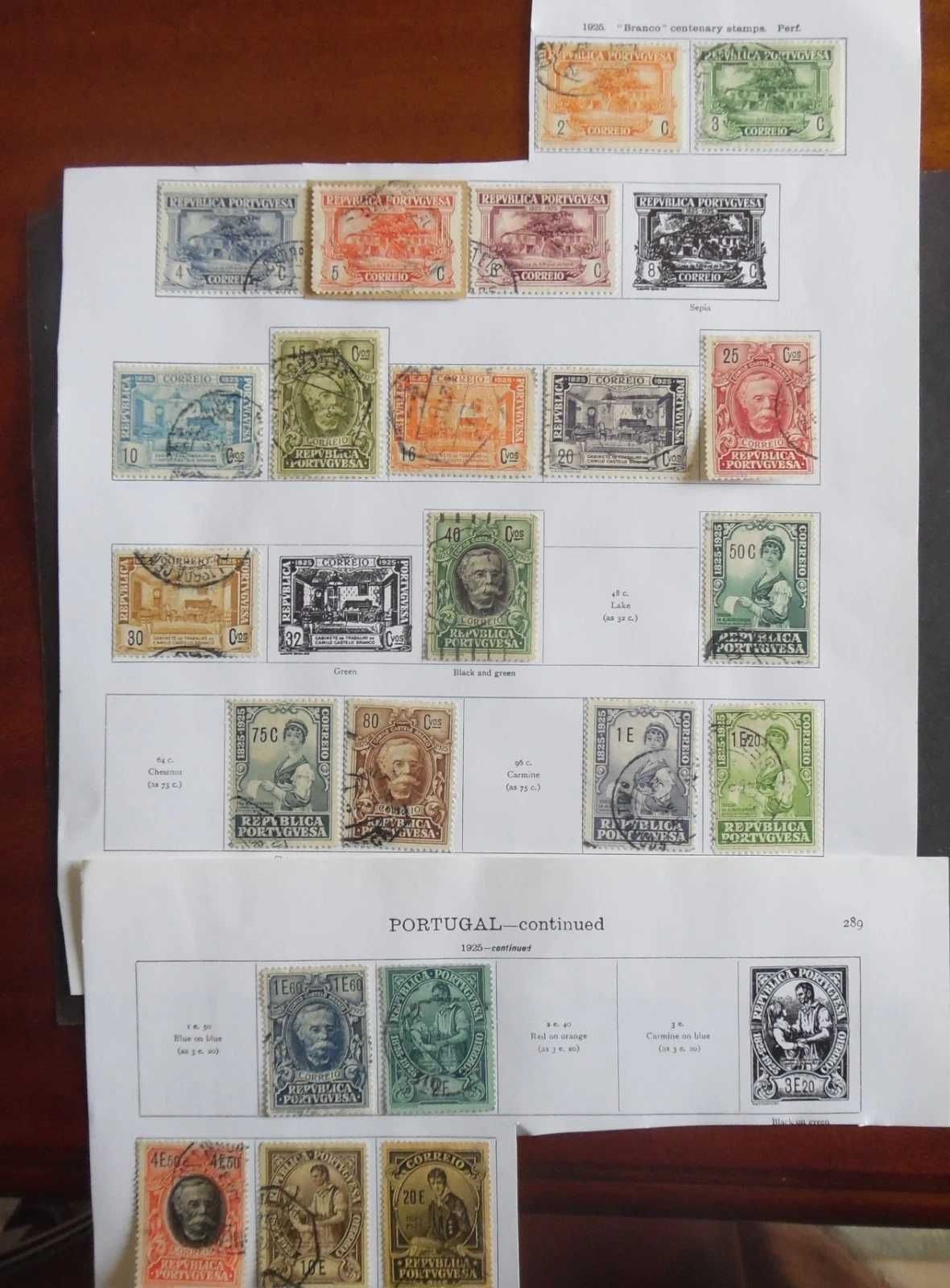 Selos Portugal 1925- Castelo Branco Incompleto
