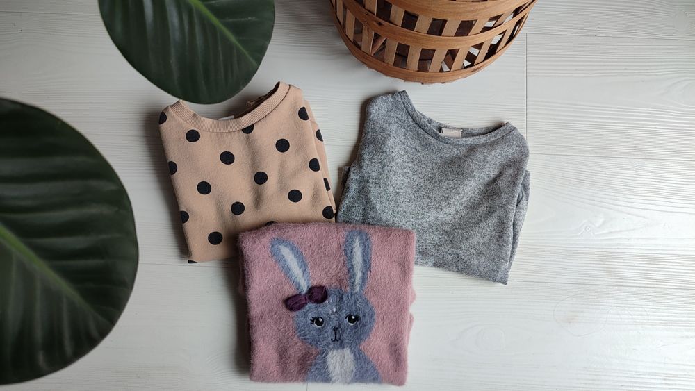 Bluzy dla dziewczynki 3 sztuki roz.110