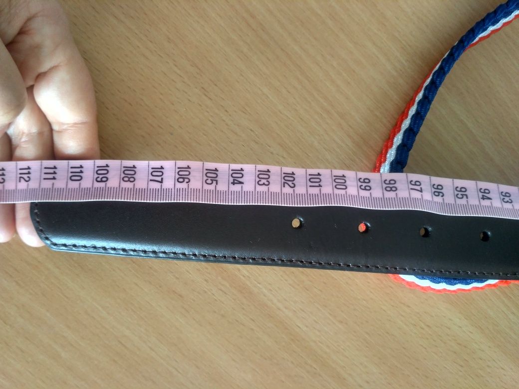 Nowy pasek męski 90 pleciony z klamrą Dzień Ojca/prezent