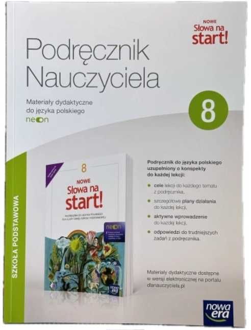 Podręcznik nauczyciela Nowe słowa na start kl 8 - NEON