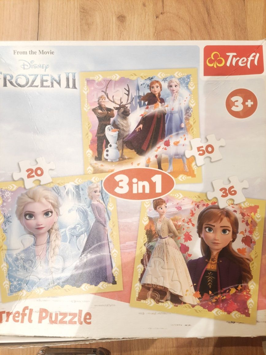 Puzzle 3w1 Kraina Lodu Frozen