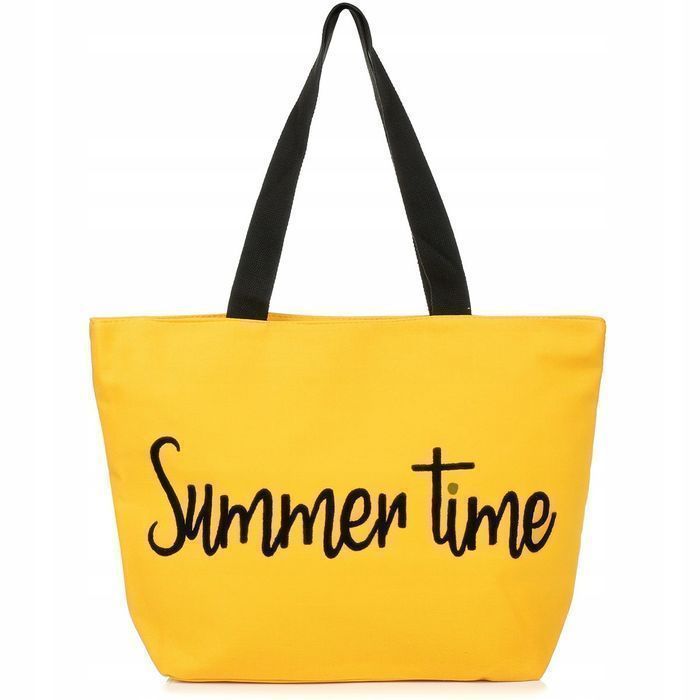 Duża torba plażowa torebka summer time lekka stylowa na plaże wczasy