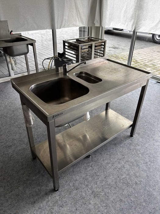 Zlew gastronomiczny 2 komory 60x120