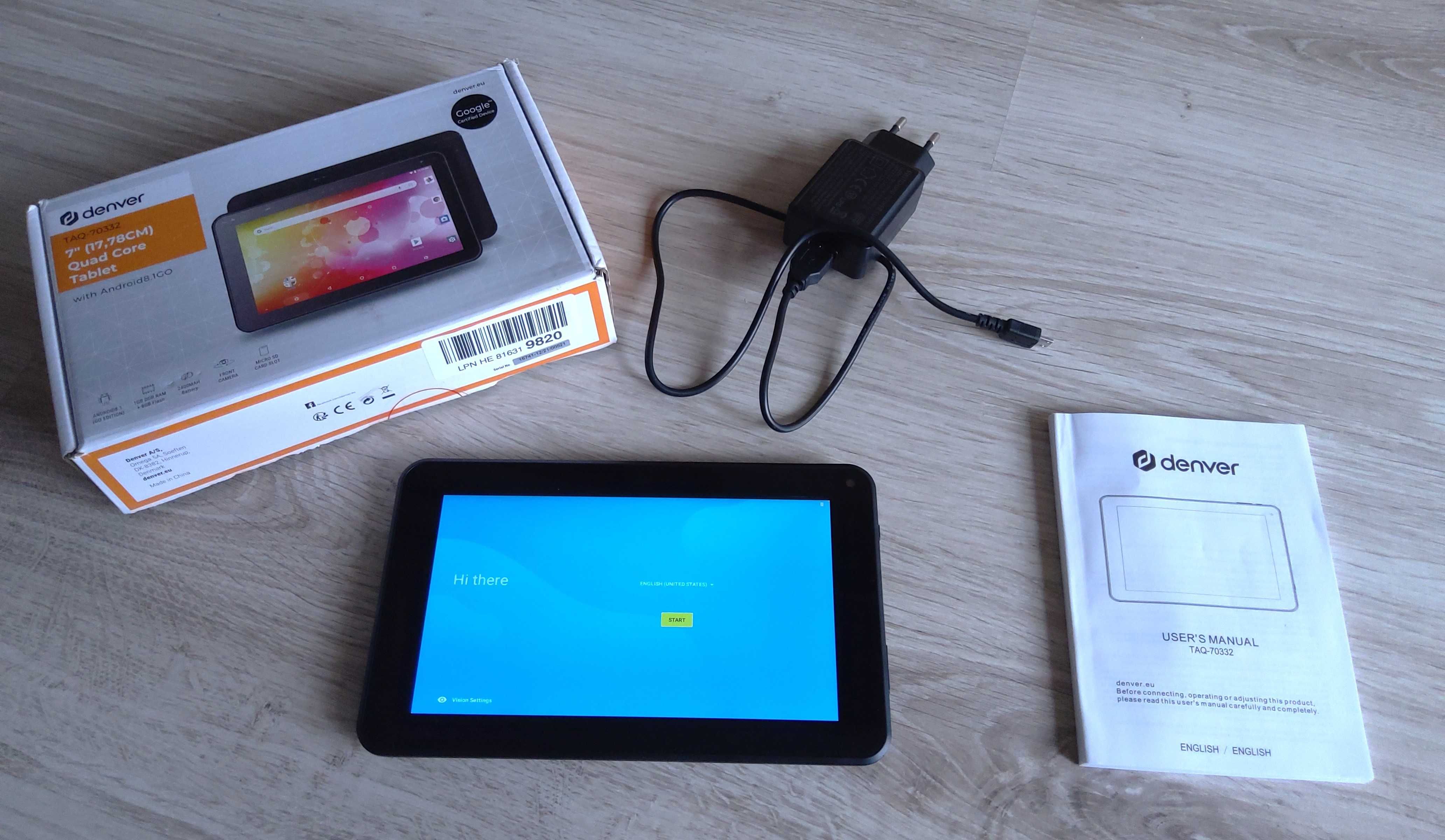 Tablet Denver 7” Android 8.1GO TAQ-70332 8GB 2MP