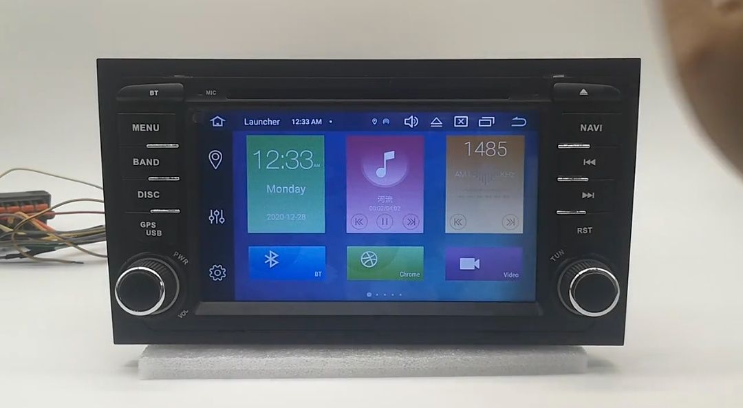 Rádio Android 13 com GPS Audi A4 B6/B7 (Artigo Novo)