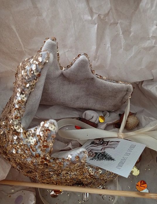 Корона, текстильна корона, чарівна паличка, подарунок, дитяче свято