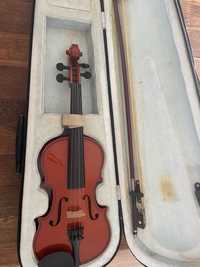 Violino com caixa e almofada de ombro