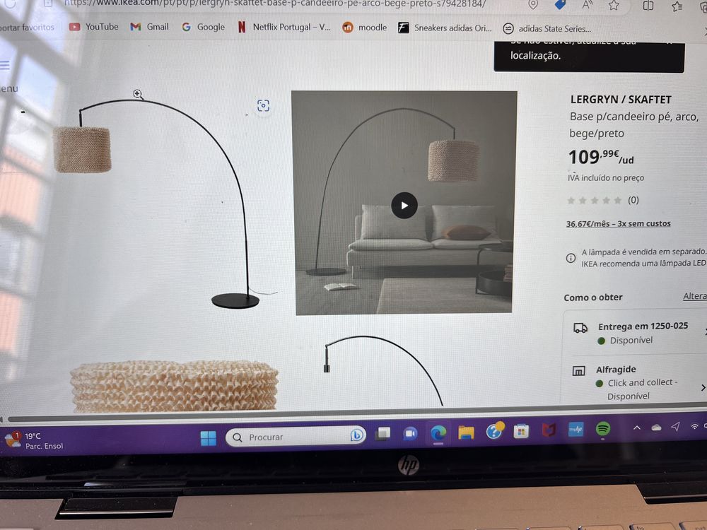 Candeeiro de pé alto ikea