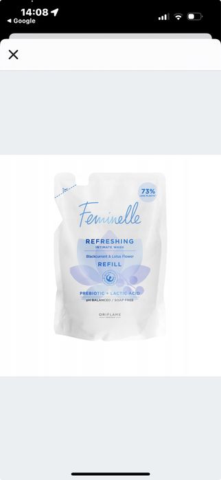 Oriflame Odświeżający płyn do higieny intymnej Feminelle