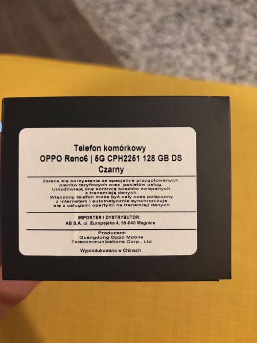 OPPO Reno 6 5G czarny 128 GB
