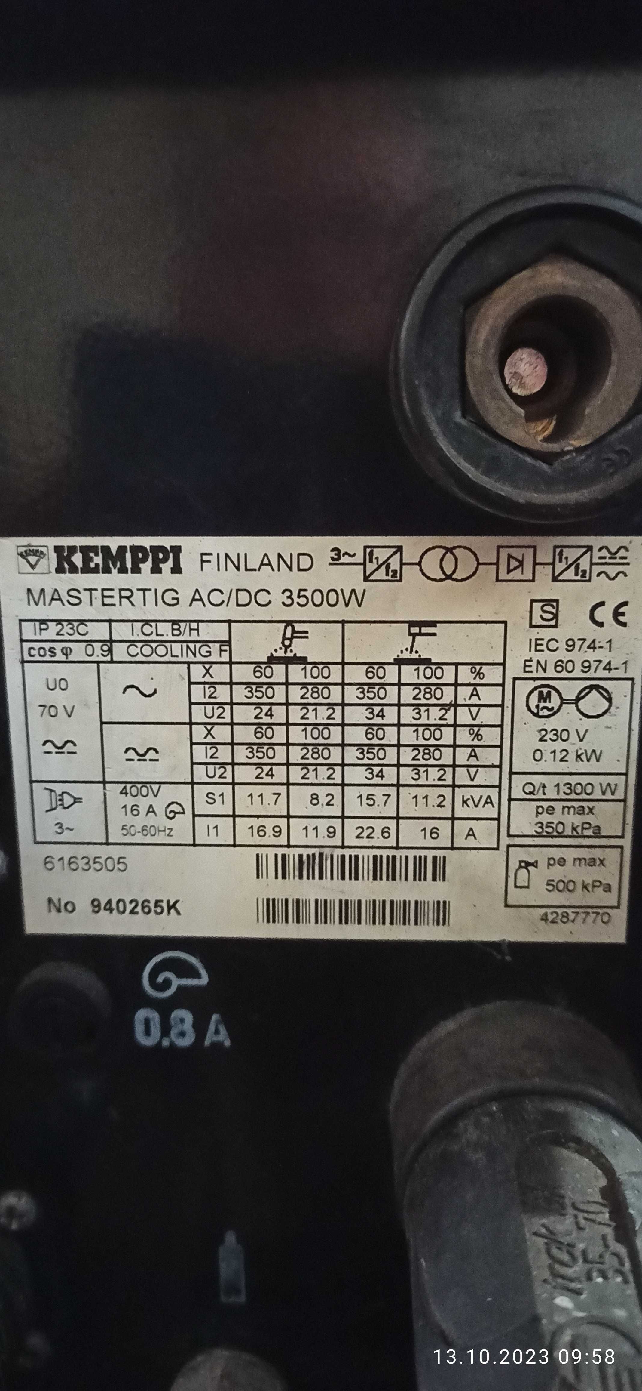 Spawarka Kempi Mastertig 3500 AC-DC