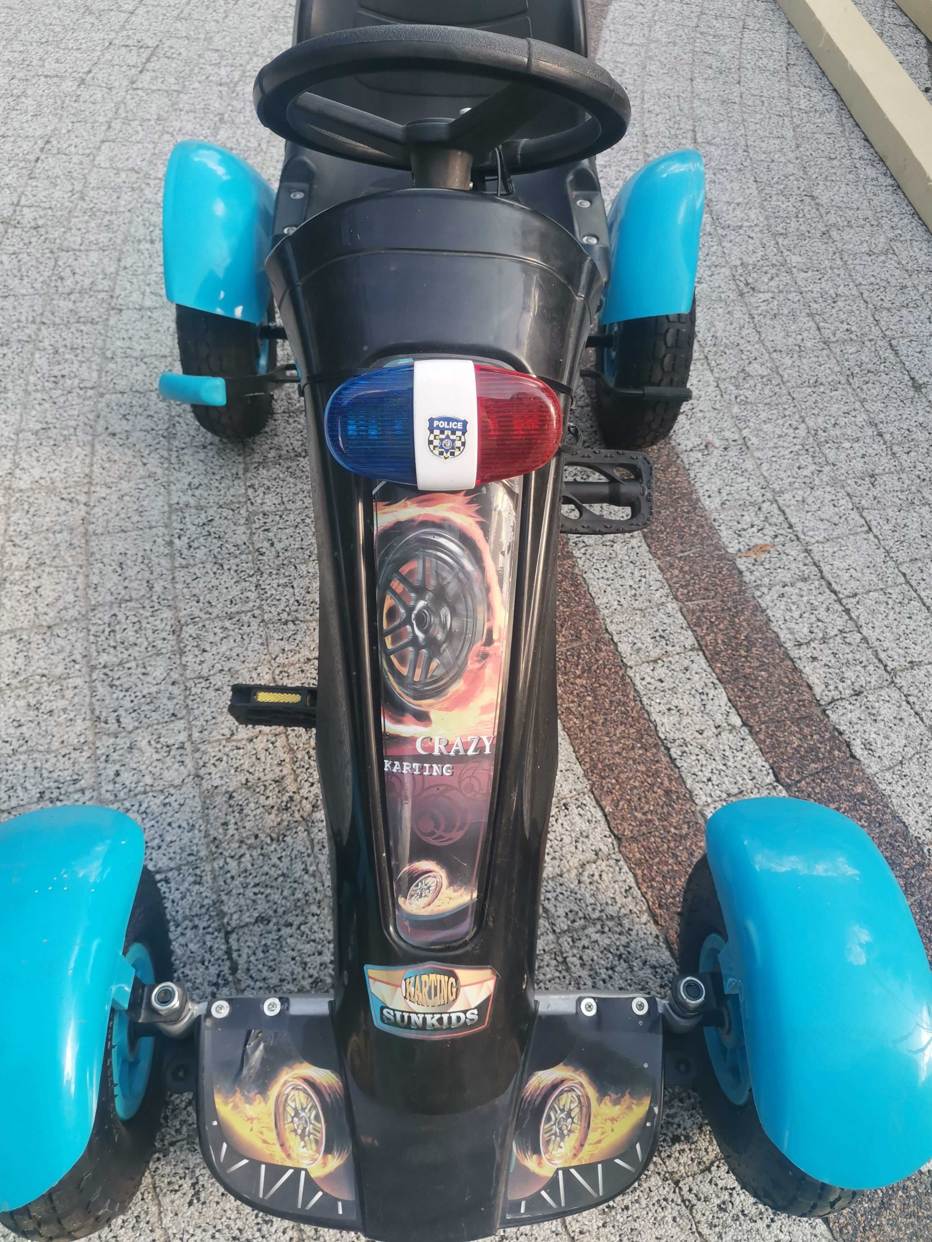 Gokart na pedały dla dziecka niebieski