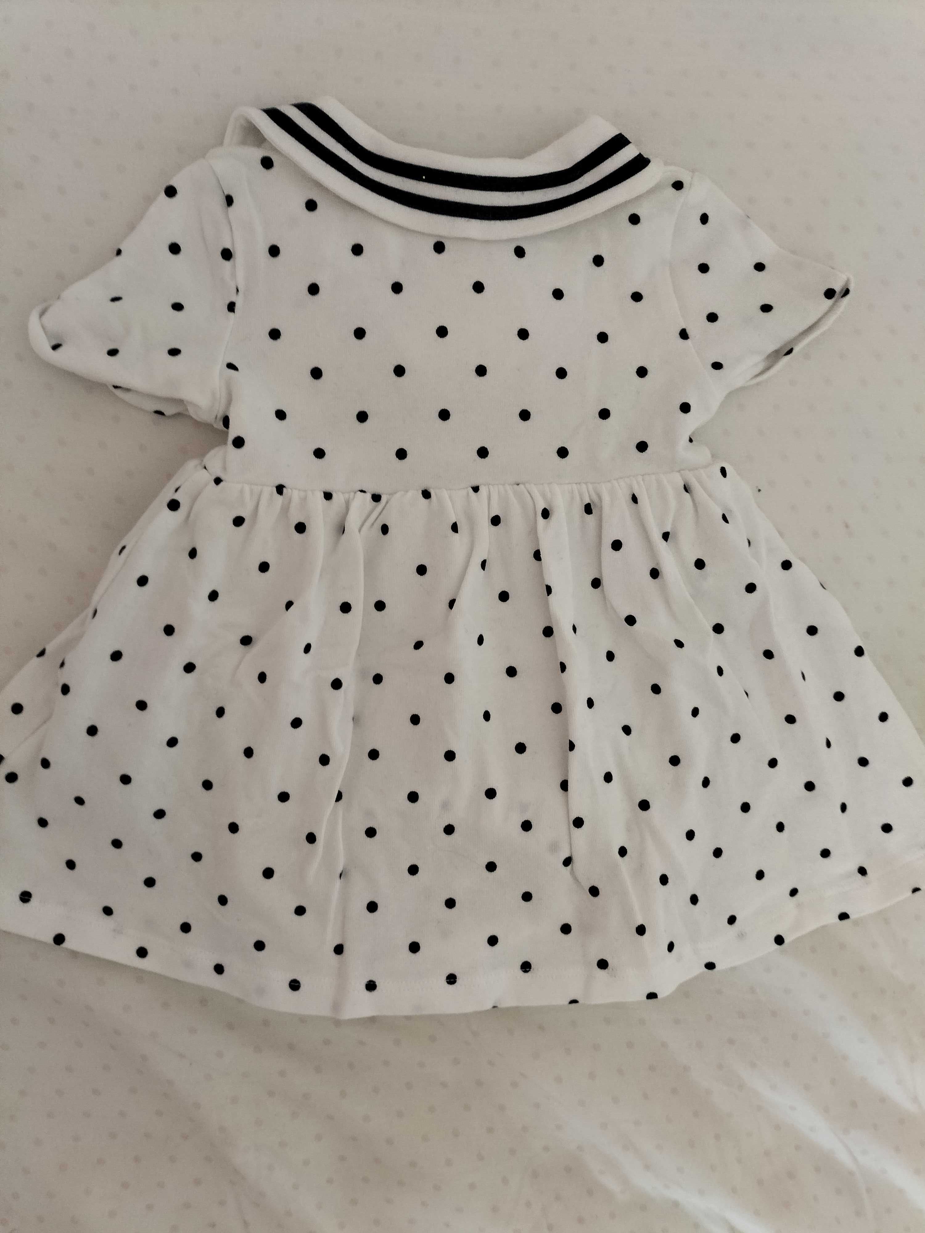 Vestido navy em algodão 1-2m