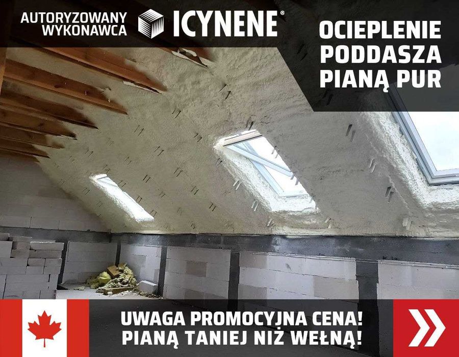 Ocieplanie Pianą PUR Ocieplenie Poddasza Piana PUR Ocieplanie Celulozą