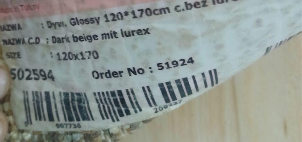 Dywan beżowy.,120x170cm.