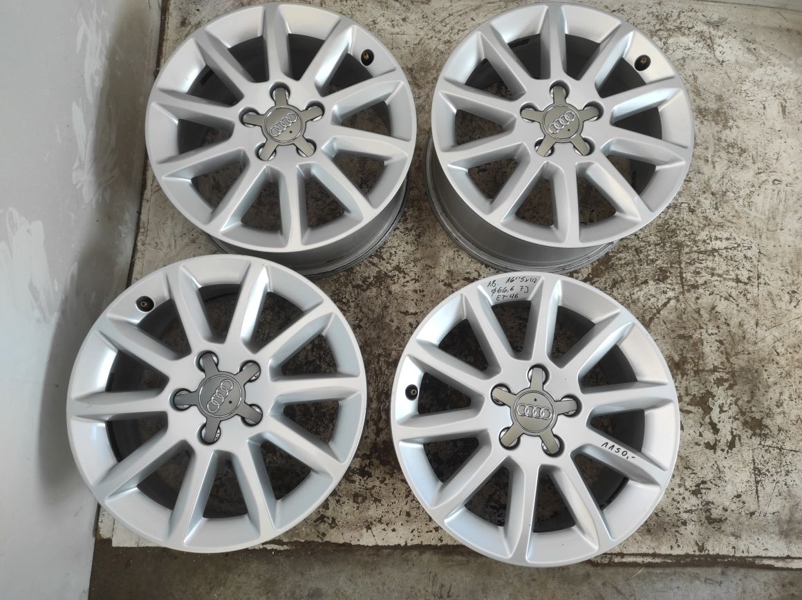 18 Felgi aluminiowe ORYGINAŁ AUDI R 16 5x112 otwór 66,6 Bardzo Ładne