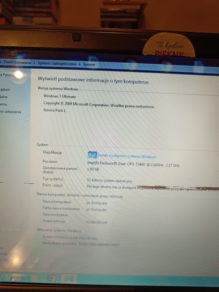 Laptop Lenovo n500