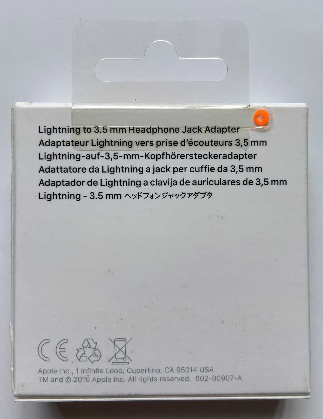 Przejściówka/adapter ze złącza Lightning na gniazdo słuchawkowe 3,5 mm