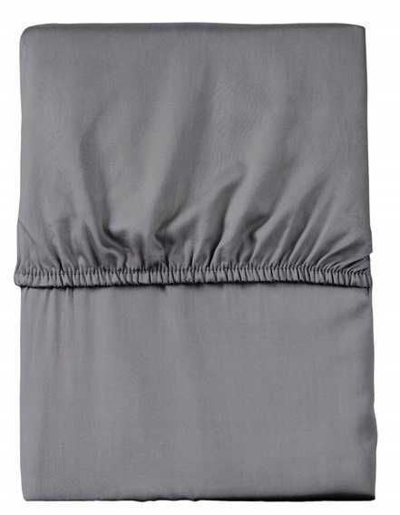 PRZEŚCIERADŁO z gumką 160X200 SZARE gładkie