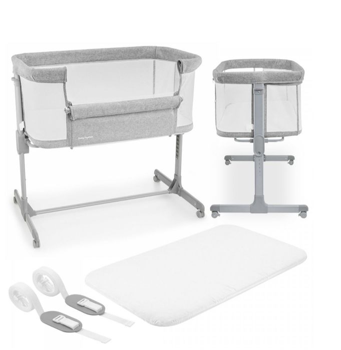 Łóżeczko dostawne Moby-System LUNA 3w1 - szare