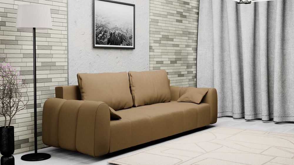 LUKSUSOWA Kanapa CHILL- Funkcja Spania,Pojemnik,Welur!Transport Gratis