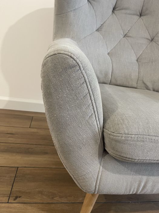 Fotel uszak szary VOSS Gala Collezione