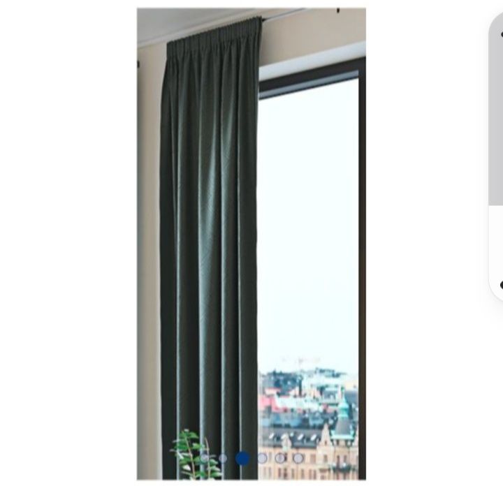 Jysk zasłona lygne 2 sztuki 140x300 cm zielone